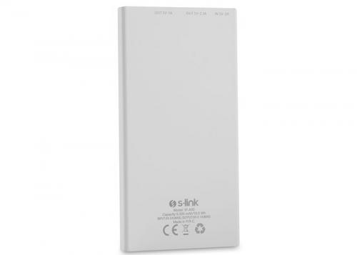 S-link IP-A50 5000mAh Powerbank Beyaz Taşınabilir Pil Şarj Cihazı - Ha