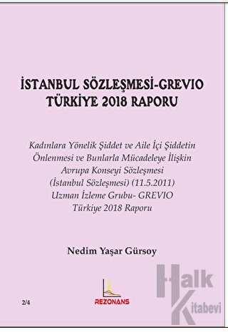 İstanbul Sözleşmesi-Grevıo Türkiye 2018 Raporu - Halkkitabevi