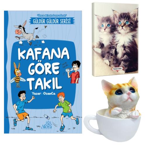 Kafana Göre Takıl - Maviş Kediler Planlama Defteri ve Fincanda Kedi Kumbara