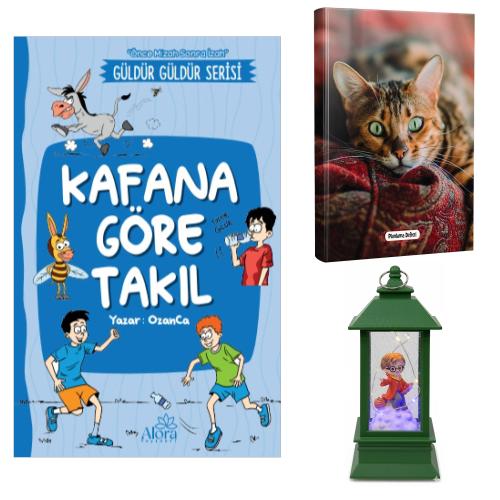 Kafana Göre Takıl - Şaşkın Kedi Planlama Defteri ve Harry Potter Temalı Fener Tipi Işıklı Kar Küresi