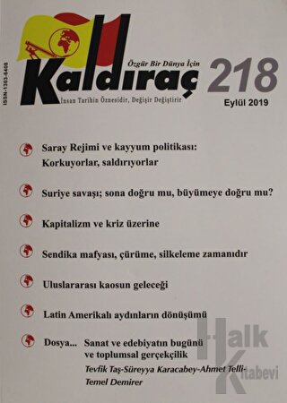 Kaldıraç Dergisi Sayı: 218 Eylül 2019 - Halkkitabevi