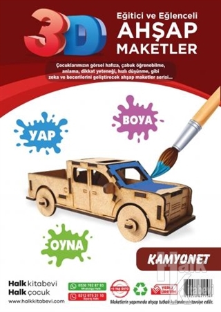 Kamyonet Ahşap Maket - Halkkitabevi