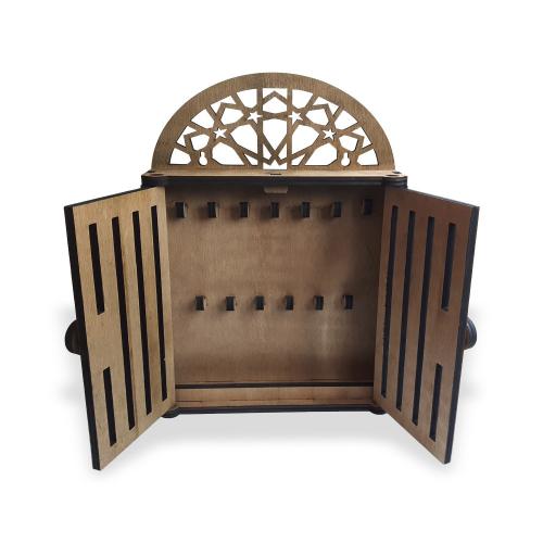 Kapaklı Asmalık Ahşap Takı & Anahtarlık Kutusu - Halkkitabevi