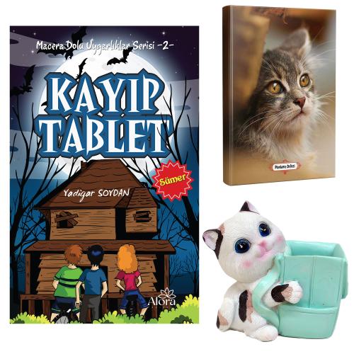 Kayıp Tablet - Mini Kedi Planlama Defteri ve Sevimli Kedi Kalemlik
