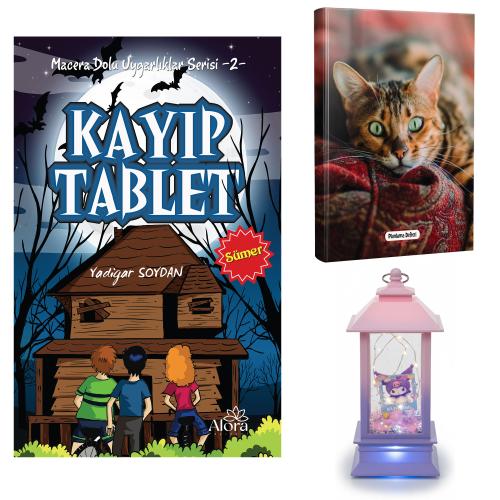 Kayıp Tablet - Şaşkın Kedi Planlama Defteri ve Kuromi Temalı Fener Tipi Işıklı Kar Küresi