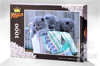 King Of Puzzle HV07-M Minik Kediler (1000 Parça) - Ahşap Puzzle Hayvanlar Serisi