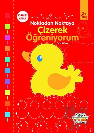 Kırmızı - Çizerek Öğreniyorum - Noktadan Noktaya - Halkkitabevi