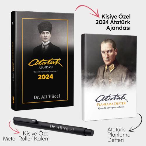 Kişiye Özel - Kalpaklı 2024 Atatürk Ajandası - Atatürk Planlama Defter