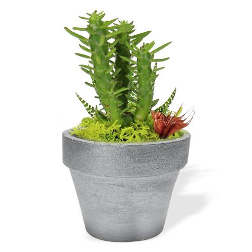 Klasik Beton Saksı Gümüş