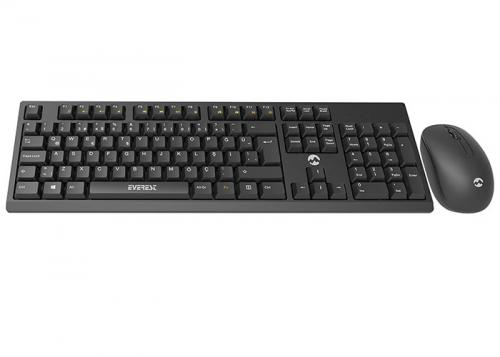 Everest KM-2510 Siyah Kablosuz Q Multimedia Klavye + Mouse Set