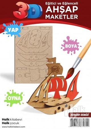 Korsan Gemisi Ahşap Maket - Halkkitabevi