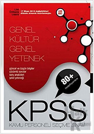 KPSS Genel Kültür Genel Yetenek Lise -Önlisans Konu Anlatımlı Tek Kitap +80 Hedefleyenlere