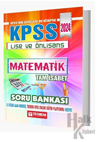 KPSS Lise Ön Lisans Tam İsabet Matematik Soru Bankası (Ciltli)