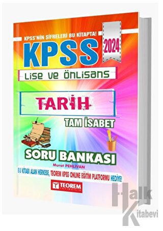 KPSS Lise Ön Lisans Tam İsabet Tarih Soru Bankası (Ciltli) - Halkkitab
