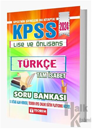 KPSS Lise Ön Lisans Tam İsabet Türkçe Soru Bankası (Ciltli) - Halkkita