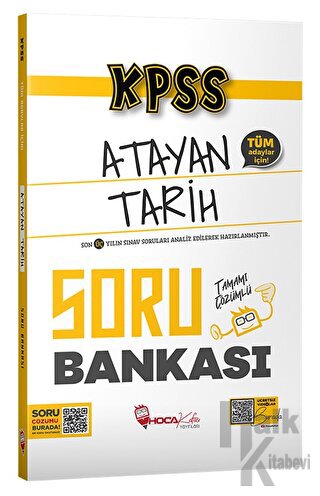 KPSS Tarih Atayan Soru Bankası Çözümlü - Halkkitabevi