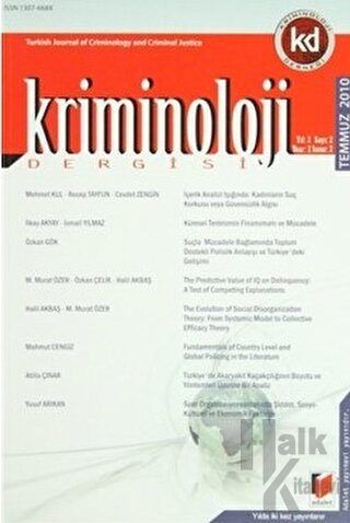Kriminoloji Dergisi - Temmuz 2010 Yıl: 2 Sayı: 2 - Halkkitabevi