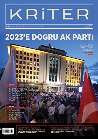 Kriter Aylık Siyaset Toplum ve Ekonomi Dergisi Sayı: 71 - Eylül 2022