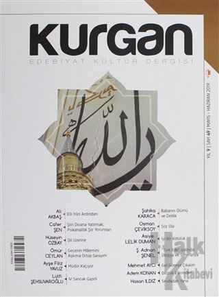 Kurgan Edebiyat Dergisi Sayı: 49 Mayıs - Haziran 2019 - Halkkitabevi