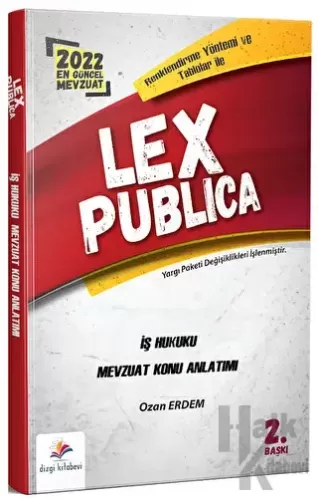 Lex Publica İş Hukuku Adli Hakimlik Mevzuat Konu Anlatımı