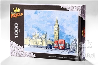 Londra Caddeleri - İngiltere (1000 Parça) - Ahşap Puzzle Cadde Sokak S
