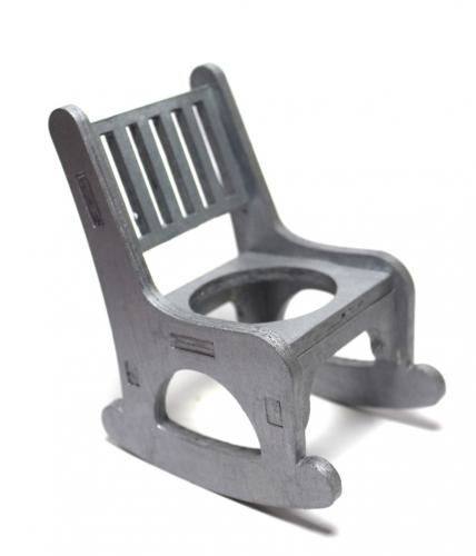 Lora Beton Saksılı Sallanan Sandalyeli Çiçeklik, Gümüş - Halkkitabevi