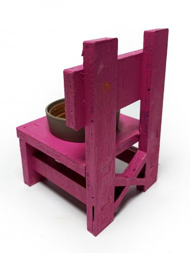 Lora Sandalye Fuşya Çiçeklik - Halkkitabevi