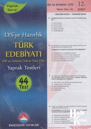 LYS'ye Hazırlık 12. Sınıf Türk Edebiyatı Yaprak Testleri
