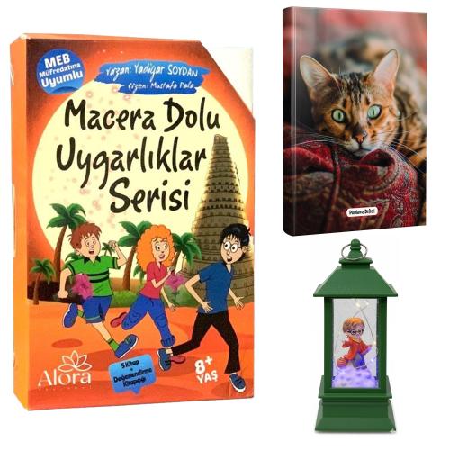 Macera Dolu Uygarlıklar 5 Kitap - Şaşkın Kedi Planlama Defteri ve Harry Potter Temalı Fener Tipi Işıklı Kar Küresi