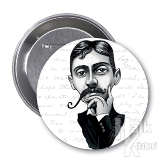 Marcel Proust (Karikatür) - Rozet - Halkkitabevi