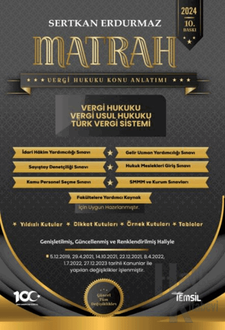 Matrah Vergi Hukuku Konu Anlatımı Vergi Hukuku- Vergi Usul Hukuku- Türk Vergi Sistemi