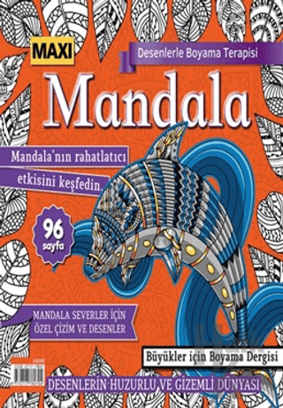 Maxi Mandala Desenlerle Boyama Terapisi 10 - Halkkitabevi