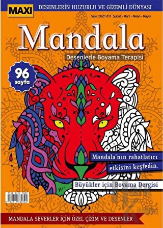 Maxi Mandala Desenlerle Boyama Terapisi 3 - Halkkitabevi