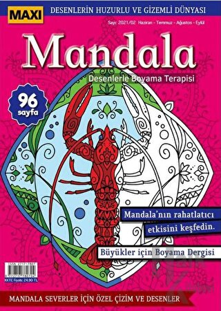 Maxi Mandala Desenlerle Boyama Terapisi 4 - Halkkitabevi