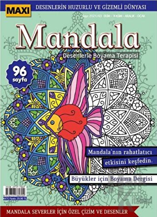 Maxi Mandala Desenlerle Boyama Terapisi 5 - Halkkitabevi
