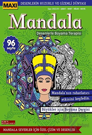 Maxi Mandala Desenlerle Boyama Terapisi 6 - Halkkitabevi