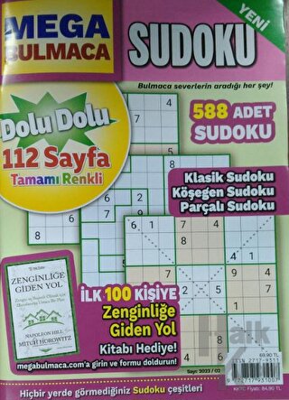 Maxi Mega Sudoku Bulmaca 02/2023 - Halkkitabevi