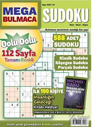 Maxi Mega Sudoku Bulmaca 3 - Halkkitabevi