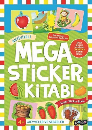 Mega Sticker - Meyveler ve Sebzeler - Halkkitabevi
