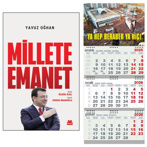Millete Emanet ve Gemici Duvar Takvimi-YHBYH