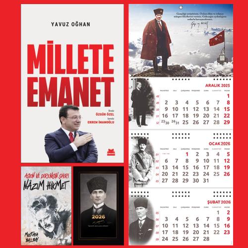 Millete Emanet ve Nazım Hikmet - Kalpaklı Ajanda - Sakarya Duvar Takvimi