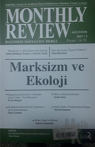 Monthly Review Bağımsız Sosyalist Dergi Ağustos 2017/ 3. Sayı - Halkki
