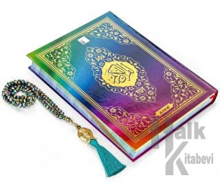 Mühürlü Orta Boy Kur'an-ı Kerim - Gökkuşağı -Kristal Tesbih (Kod-227g)