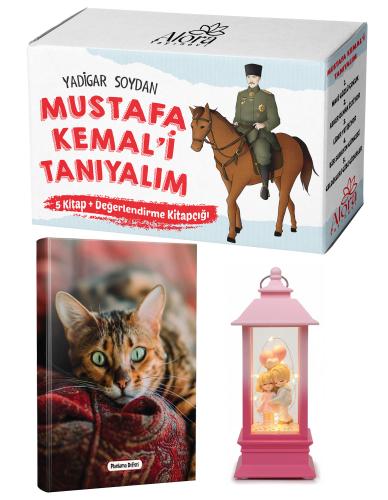 Mustafa Kemali Tanıyalım 5 Kitap - Şaşkın Kedi Planlama Defteri ve Balonlu Aşıklar Fener Tipi Işıklı Kar Küresi