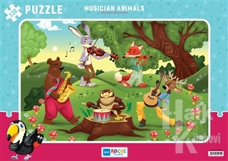 Müzisyen Hayvanlar - 130 Parça Puzzle (BF174) - Halkkitabevi