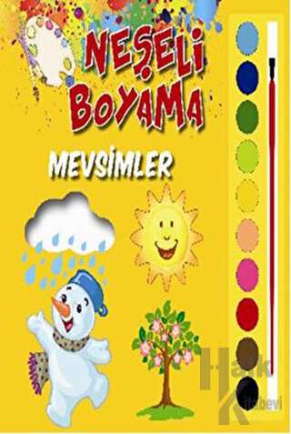 Neşeli Boyama - Mevsimler (Ciltli) - Halkkitabevi