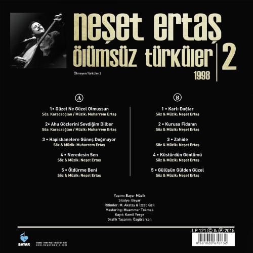 Neşet Ertaş - Ölümsüz Türküler 1998 - 2 (Plak) - Halkkitabevi