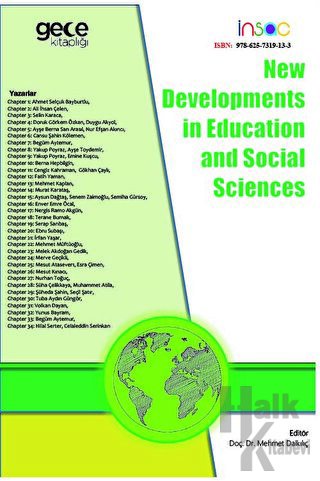 New Developments in Education and Social Sciences - Halkkitabevi
