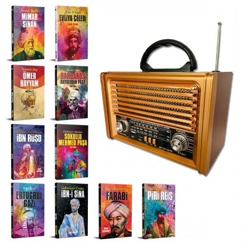 Nostaljik Şarjlı Radyo ve Bilim İnsanları Kitap Seti - Halkkitabevi