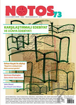 Notos Öykü İki Aylık Edebiyat Dergisi Sayı: 73 Aralık-Ocak 2018 - Halk